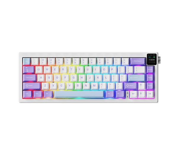 Klawiatura AJAZZ AK650 Wireless Biało-fioletowo-niebieski