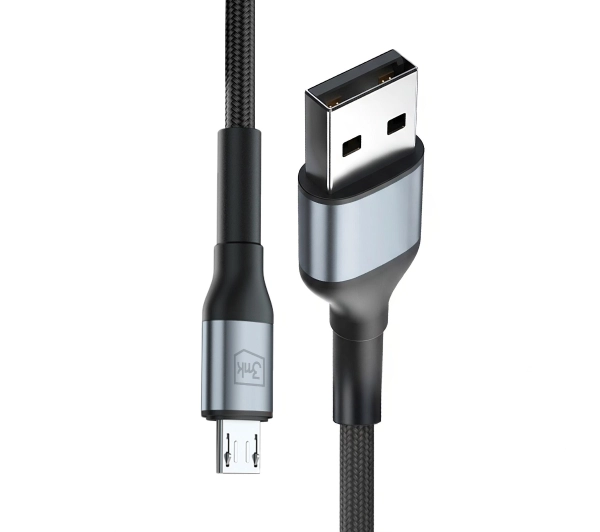 3mk Hyper Cable N-SERIES A USB do microUSB 1m 5 V/2.4A 12W Czarny