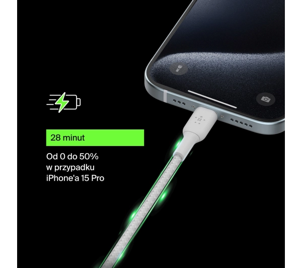 Belkin USB-C do USB-C 60W 0,15m Biały