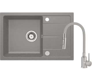 Deante ZRDS113 Szary metalik + bateria BOCS740 Szary metalik - Kup na Raty - RRSO 0%