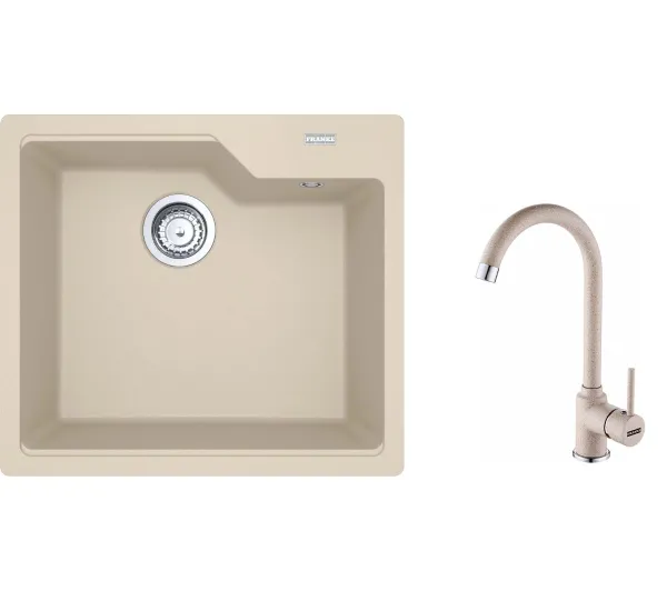 Zlewozmywaki z baterią - Franke Urban UBG 610-50 Beżowy + bateria Pola Beżowy