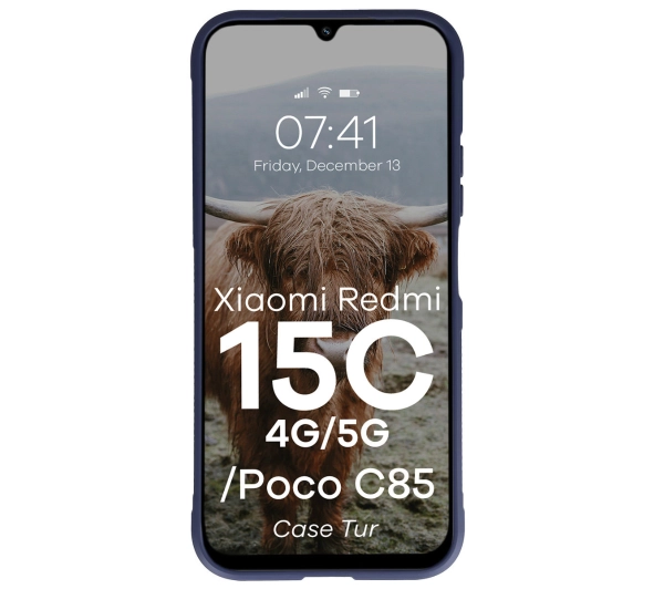 Bizon Pancerne Tur do Xiaomi Redmi 15C 4G / 5G / POCO C85 4G Niebieski