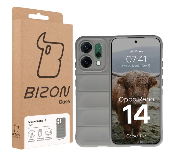 Bizon Pancerne Tur do Oppo Reno 14 Szary
