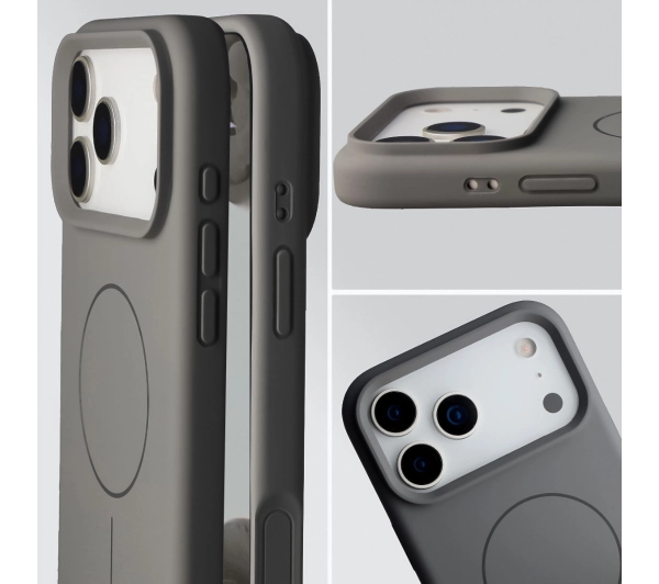 Bizon Silikonowe Soft  z MagSafe do Apple iPhone 17 Pro Max Grafitowy