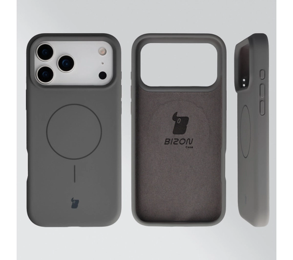 Bizon Silikonowe Soft  z MagSafe do Apple iPhone 17 Pro Max Grafitowy