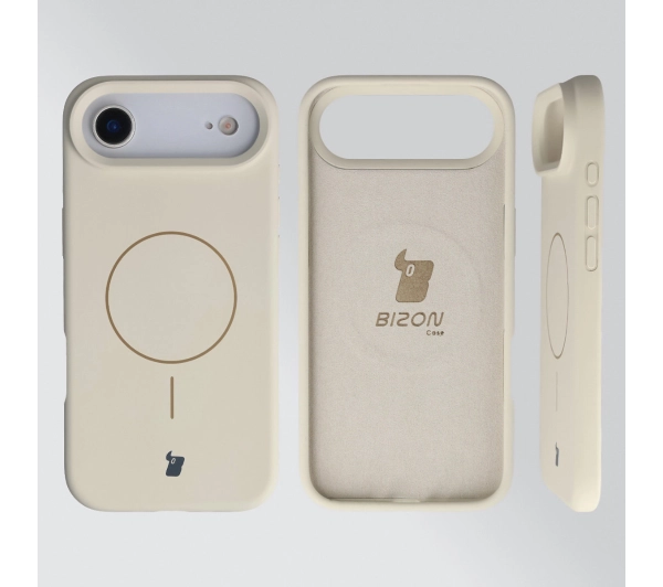 Bizon Silikonowe Soft  z MagSafe do Apple iPhone Air Ecru