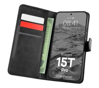 Bizon z klapką Pocket do Xiaomi 15T Pro Czarny