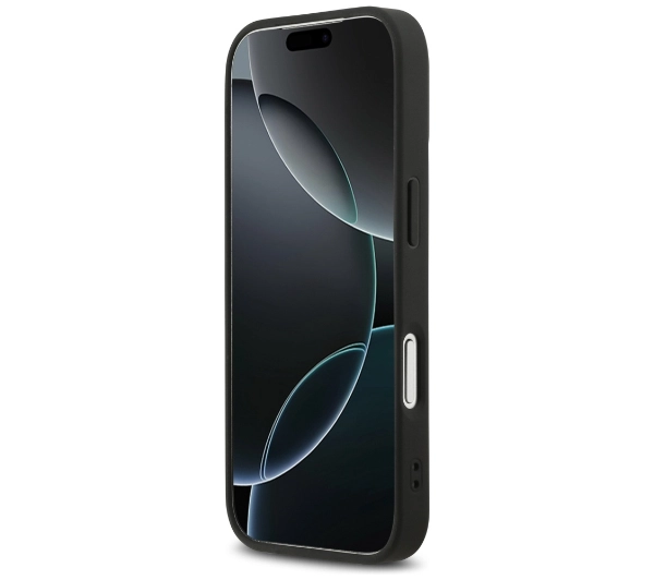 DKNY Repeat Texture Pattern with Tonal Stripe do iPhone 17 Pro Czarny