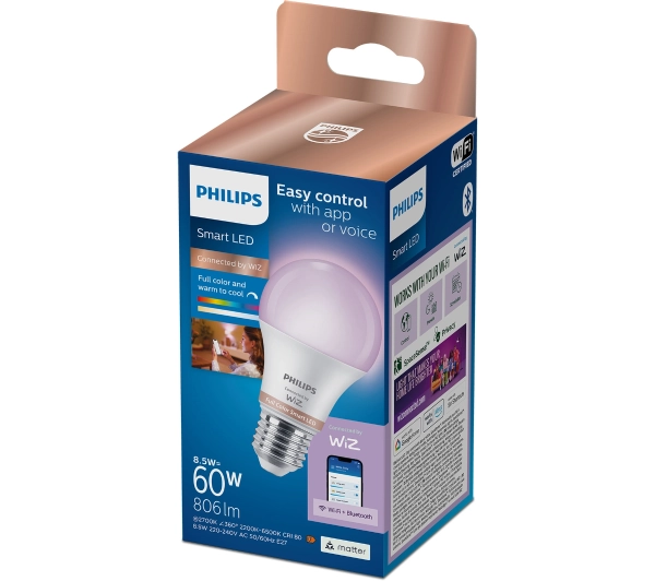 Philips Smart E27 A60 8,5W 60W RGB 1szt.