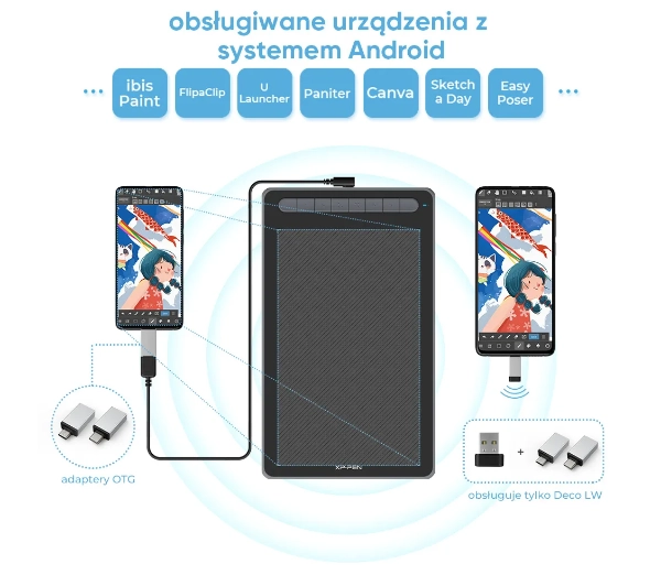 XP-Pen Deco LW Czarny - Kup na Raty - RRSO 0%