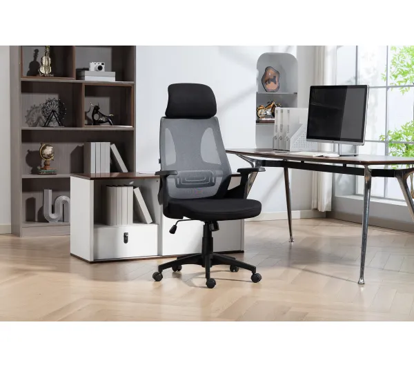 Cobra Office One HF304BK Biurowy do 150kg Tkanina Czarny - Kup na Raty - RRSO 0%