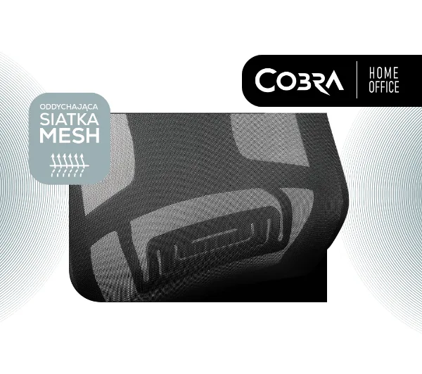 Cobra Office One HF304BK Biurowy do 150kg Tkanina Czarny - Kup na Raty - RRSO 0%