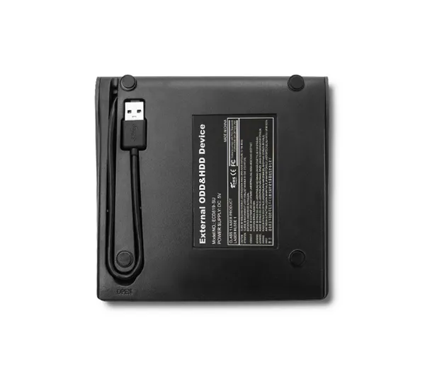 Qoltec 51863 CD/DVD SATA USB 2.0 12.7mm wbudowany kabel