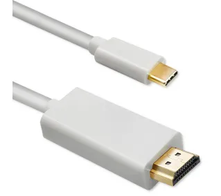 Qoltec 50414 USB 3.1 typ C - HDMI A 1m Biały