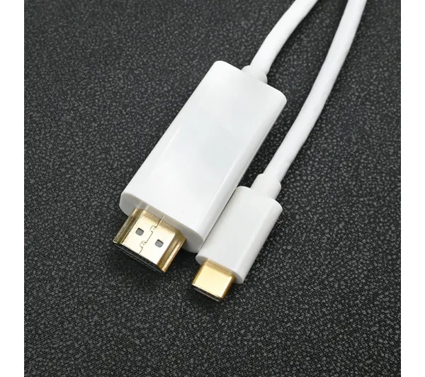 Qoltec 50414 USB 3.1 typ C - HDMI A 1m Biały