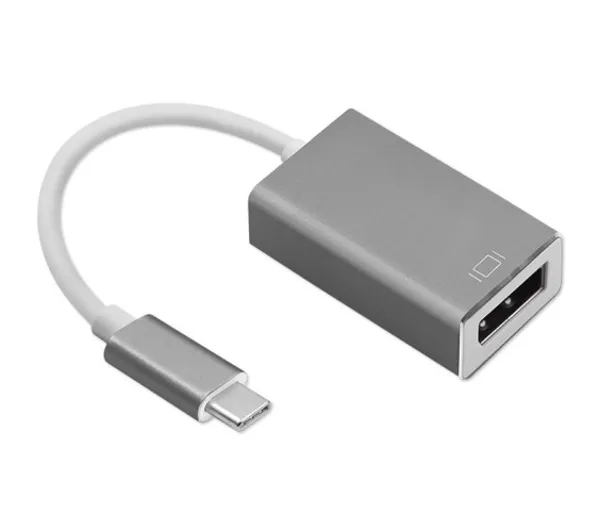 Qoltec 50429 DisplayPort do USB-C Srebrny
