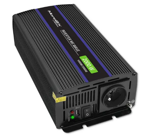 Qoltec Monolith 12/230V 1000/2000W Czarny