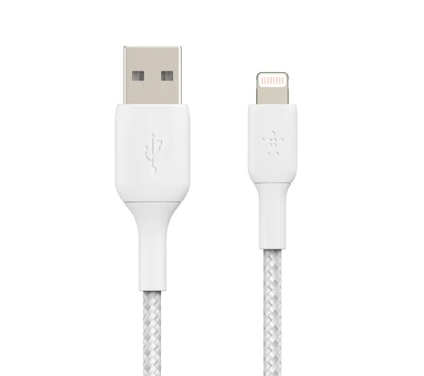 Kabel USB Belkin USB-A - Lightning 1 m Biały (CAA002bt1MWH)