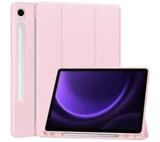 Bizon Case Tab Lizard z klapką Samsung Galaxy Tab S10 FE / S10 Lite / S9 / S9 FE Różowy