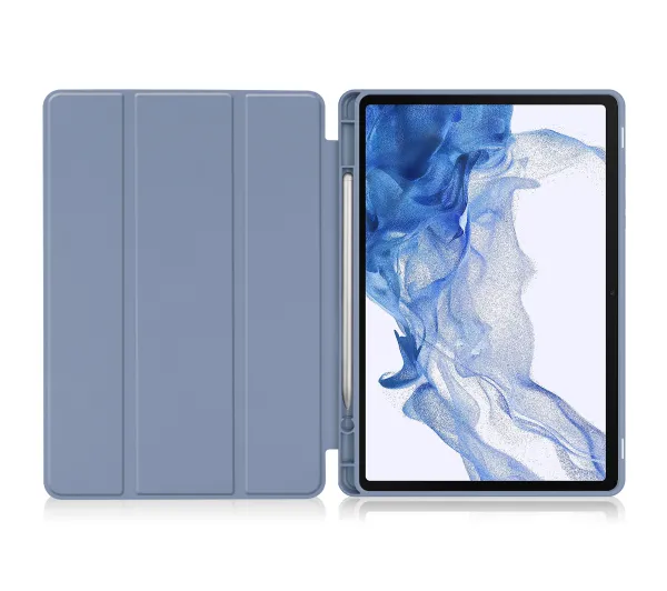 Bizon Case Tab Lizard z klapką do Samsung Galaxy Tab S9 Szary