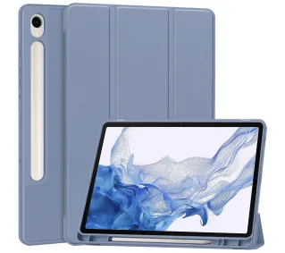 Bizon Case Tab Lizard z klapką do Samsung Galaxy Tab S9 Szary