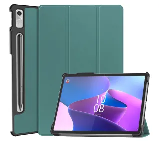 Bizon Case Tab Croc z klapką do Lenovo Xiaoxin Pad Pro 2022 / P11 Pro Gen 2 Ciemnozielony