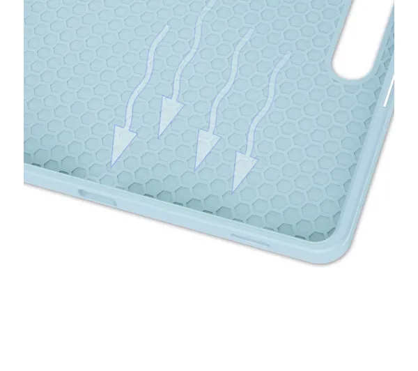 Bizon Case Tab Lizard z klapką do Samsung Galaxy Tab S9 FE Plus Błękitny