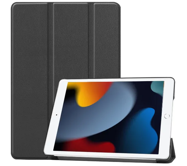 Bizon Case Tab Croc z klapką do iPad 9/8/7 10.2 2021/2020/2019 Czarny