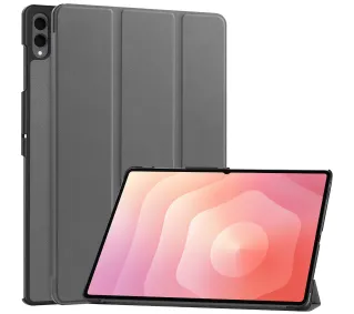 Bizon Case Tab Croc z klapką do Samsung Galaxy Tab S11 Ultra Szary
