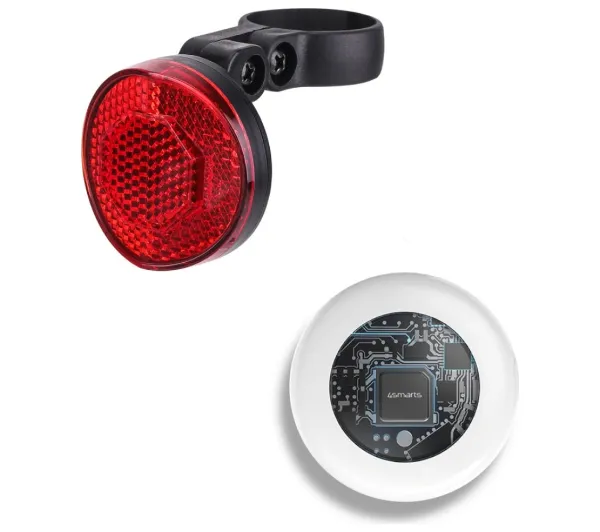 4smarts 541611 SkyTag z odblaskiem rowerowym Czarno-czerwony