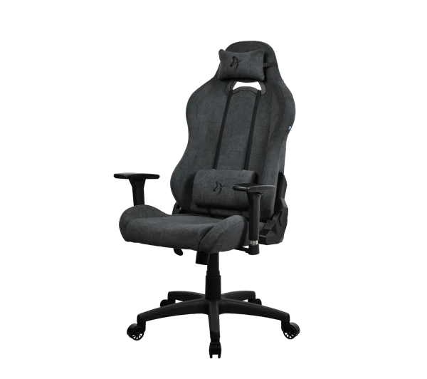 Arozzi Torretta Soft Fabric Dark Grey Gamingowy do 120kg Tkanina Ciemnoszary