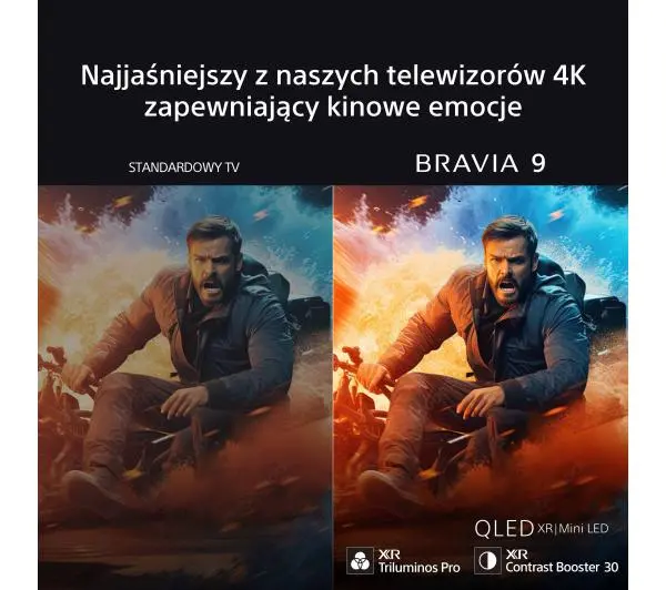 Sony BRAVIA 9 K-75XR90 75" QLED 4K Mini LED 120Hz Google TV Dolby Vision Dolby Atmos HDMI 2.1 DVB-T2 + Soundbar HT-BD60 - Kup na Raty - RRSO 0%