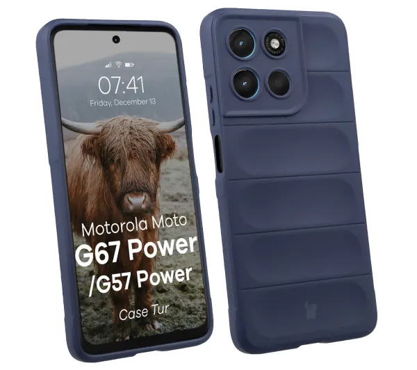 Bizon Tur do Motorola Moto G57 Power / Motorola Moto G67 Power Granatowy