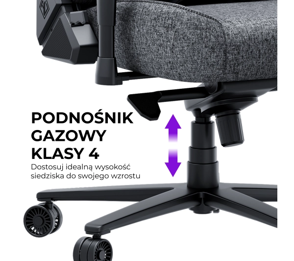 Anda Seat Novis Plus XL Gamingowy do 150kg Tkanina Ciemno szary - Kup na Raty - RRSO 0%