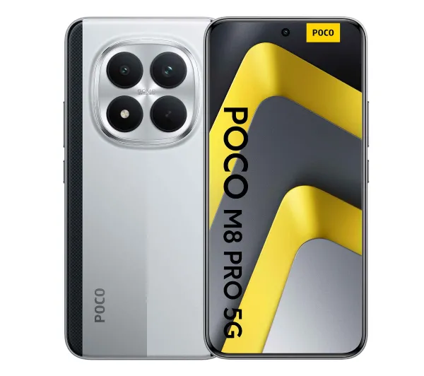 POCO M8 Pro 5G 12/512GB 6,83" 120Hz 50Mpix Srebrny