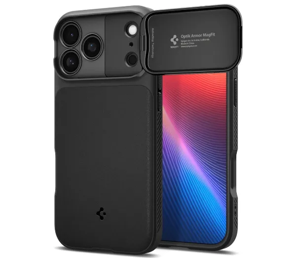 Spigen Optik Armor Mag MagSafe do iPhone 17 Pro Max Czarny