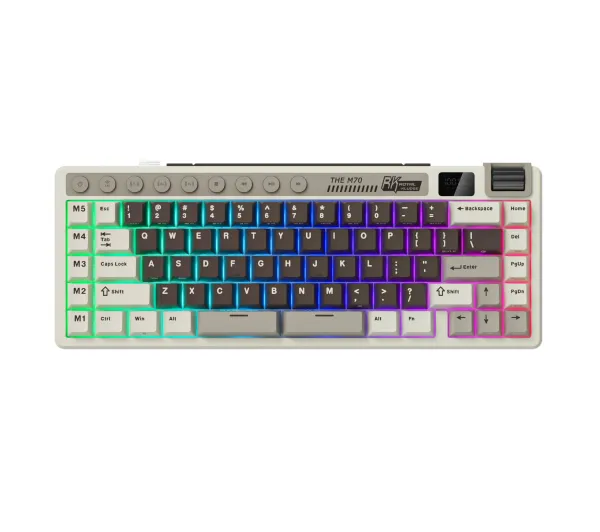Royal Kludge RK-M70 Mocha Grey Beige Switch Beżowo-Brązowy