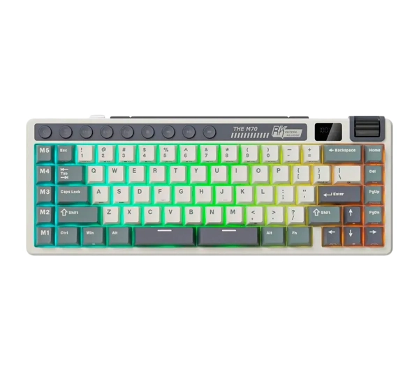 Royal Kludge RK-M70 Cyan Purple Beige Switch Cyjanowo-Fioletowy