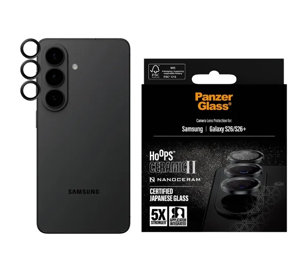 Szkło hartowane na obiektyw PANZERGLASS Hoops Ceramic II do Samsung Galaxy S26/S26+