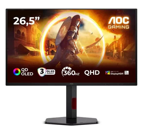 AOC Q27G4SDR 26,5" 2K QD OLED 360Hz 0,03ms  Gamingowy