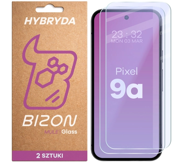 Bizon elastyczne Glass Mule Duo do Google Pixel 9a 2 sztuki