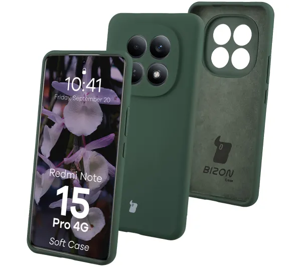 Bizon Soft do Xiaomi Redmi Note 15 Pro 4G Ciemnozielony
