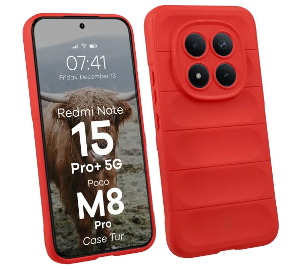 Bizon Tur do Xiaomi Redmi Note 15 Pro Plus 5G / POCO M8 Pro 5G Czerwony
