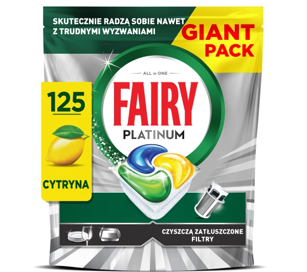 Fairy Platinum All In One Lemon 125szt