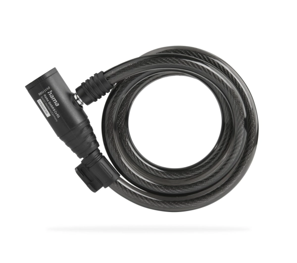 Hama 178136 Rowerowe Spiralne Szyfrowane 120cm Czarny