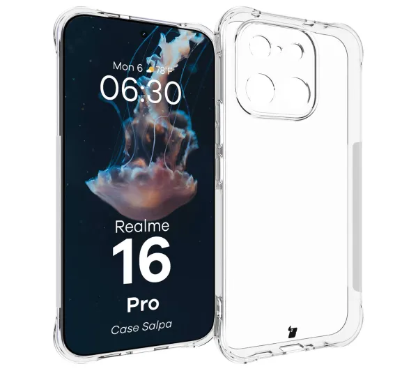 Bizon Case Salpa do Realme 16 Pro 5G Przezroczysty
