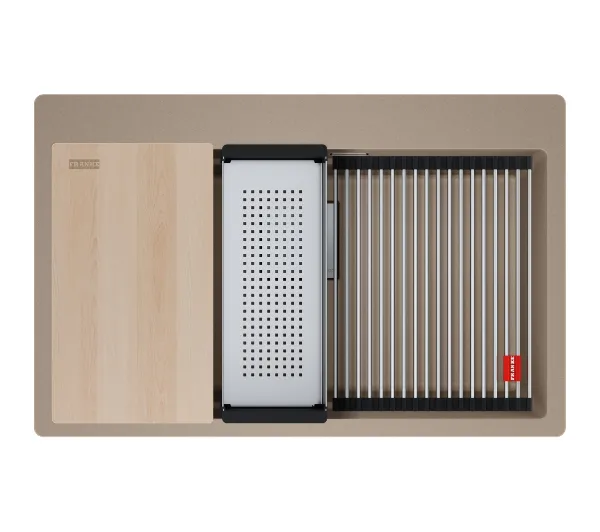 Zlewozmywaki kuchenne - Franke Kanon KNG PRO 610-73 FTL Granitowy Cappuccino