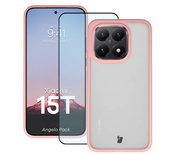 Bizon Angelo Pack do Xiaomi 15T Jasnoróżowy