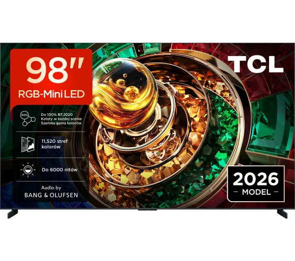 TCL 98RM9L 98" RGB-Mini LED 4K 144Hz Google TV Funkcje AI Dolby Vision Dolby Atmos Bang & Olufsen HDMI 2.1 DVB-T2