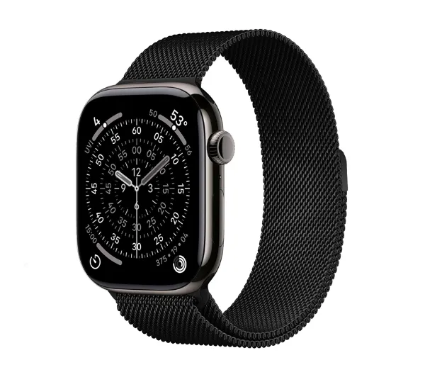 Crong Milano Steel do Apple Watch 44/45/46/49mm Czarny
